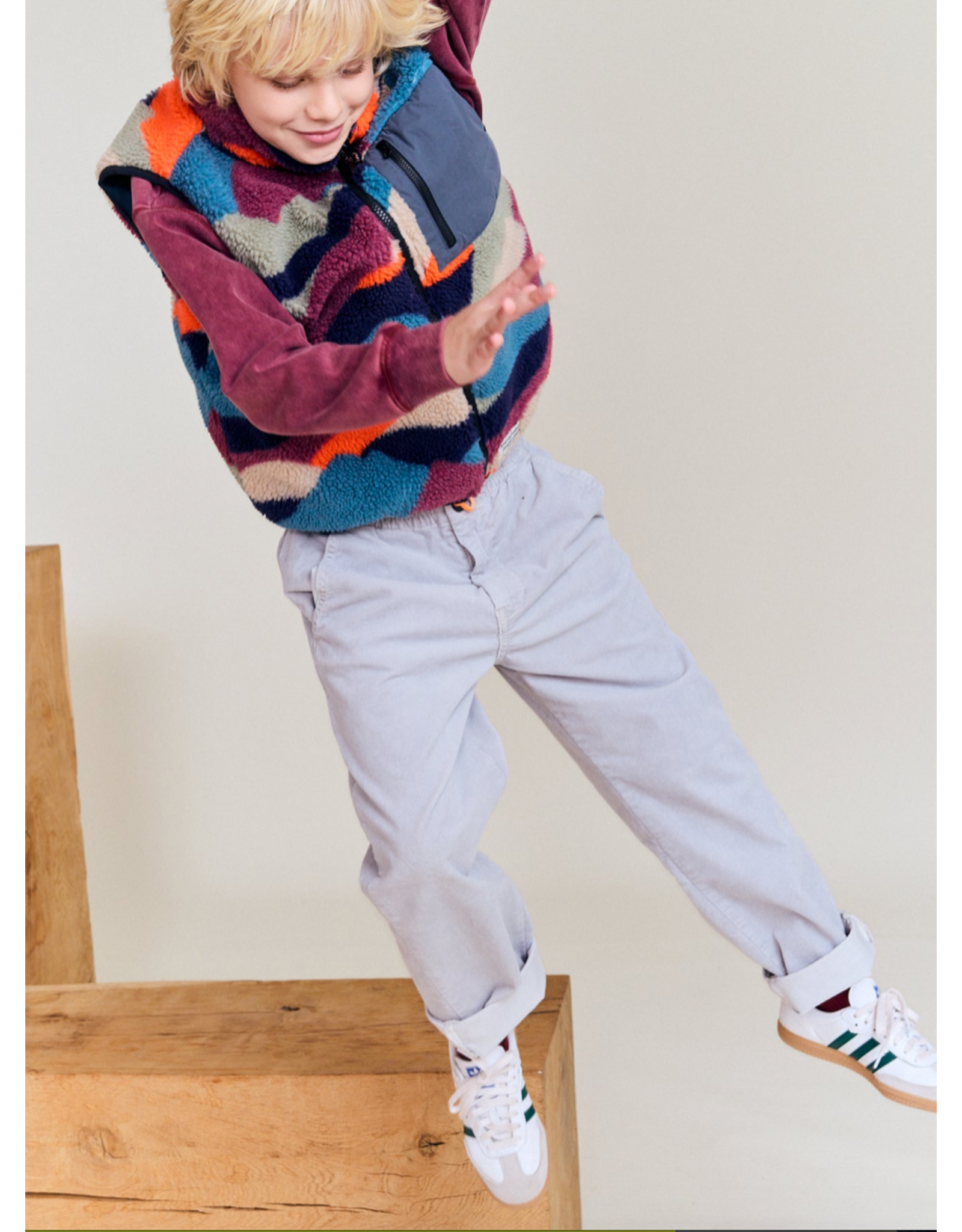 AO76 broek rib Luke soft grey