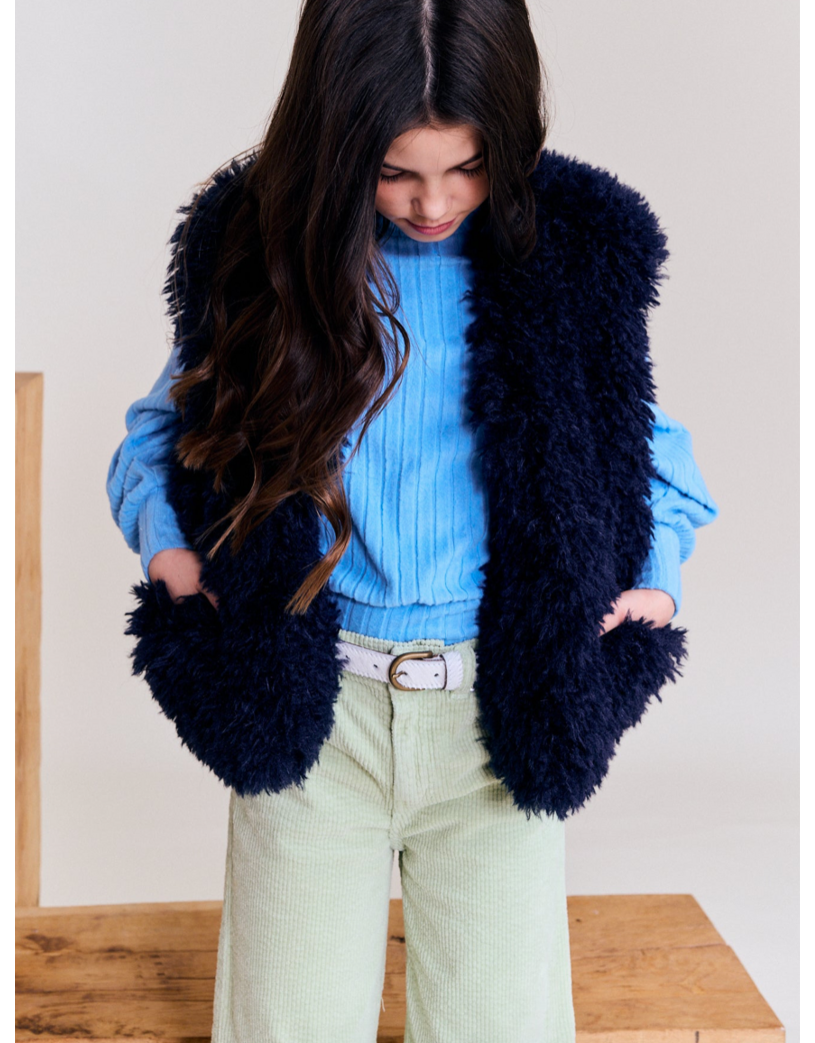 AO76 broek ribfluweel Zina green grey