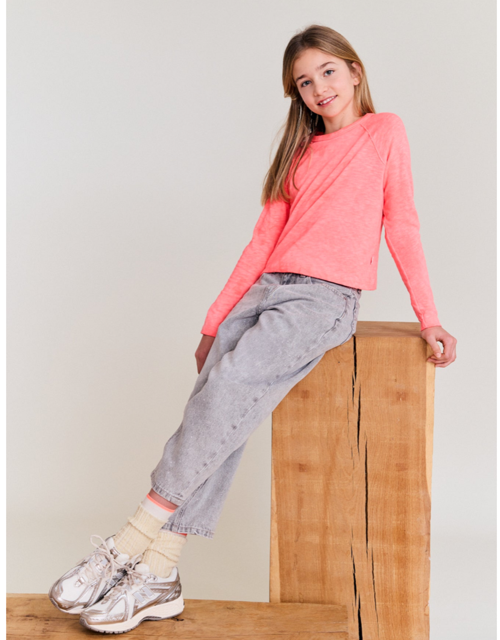 AO76 broek coco denim light grey