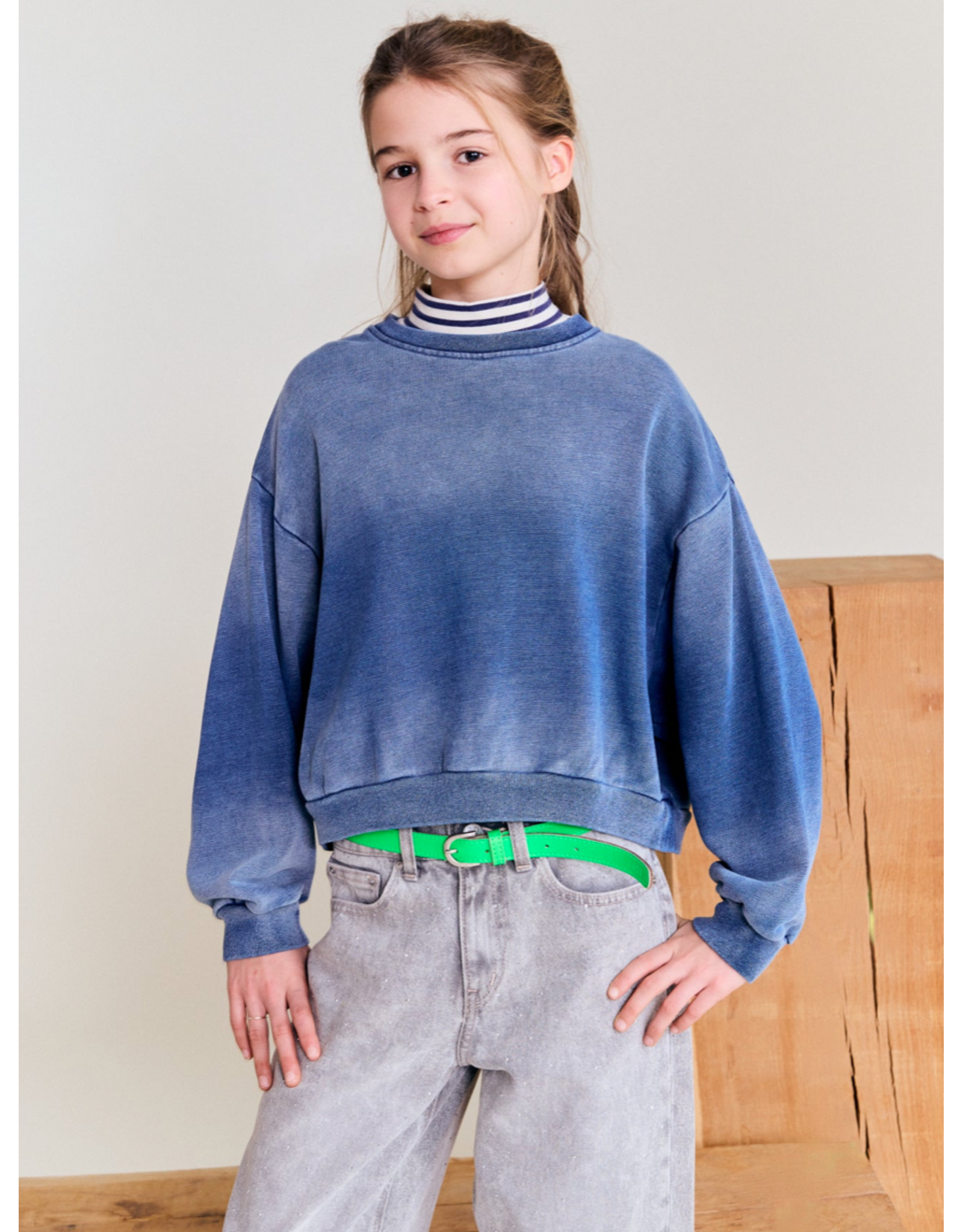 AO76 broek coco denim light grey