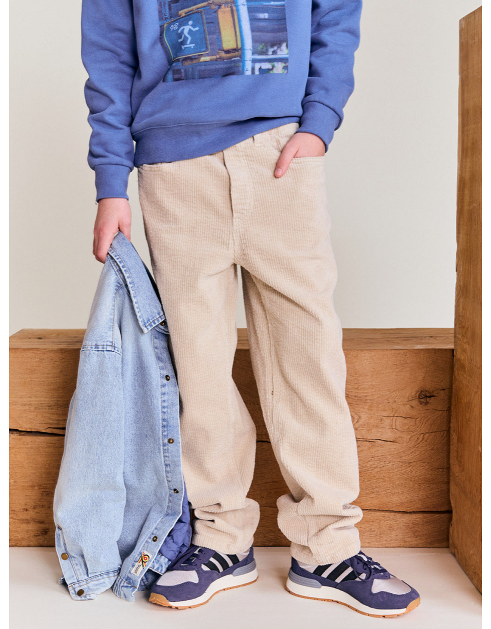 AO76 broek ribfluweel James gravel