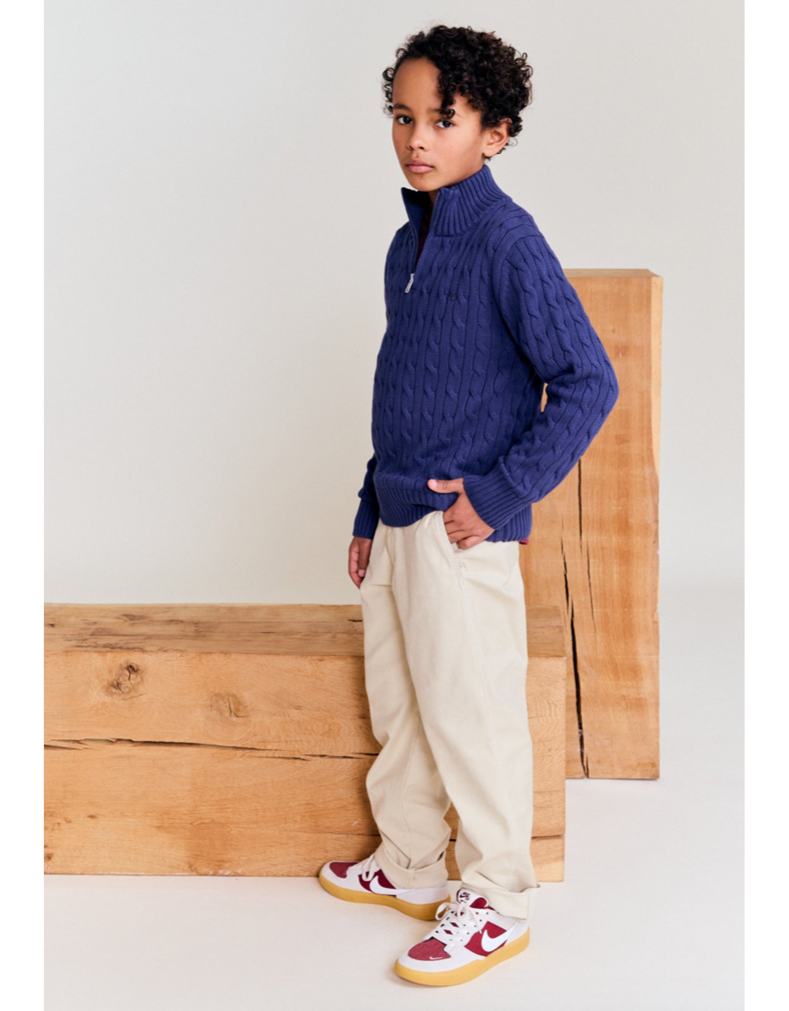 AO76 broek ribfluweel James gravel