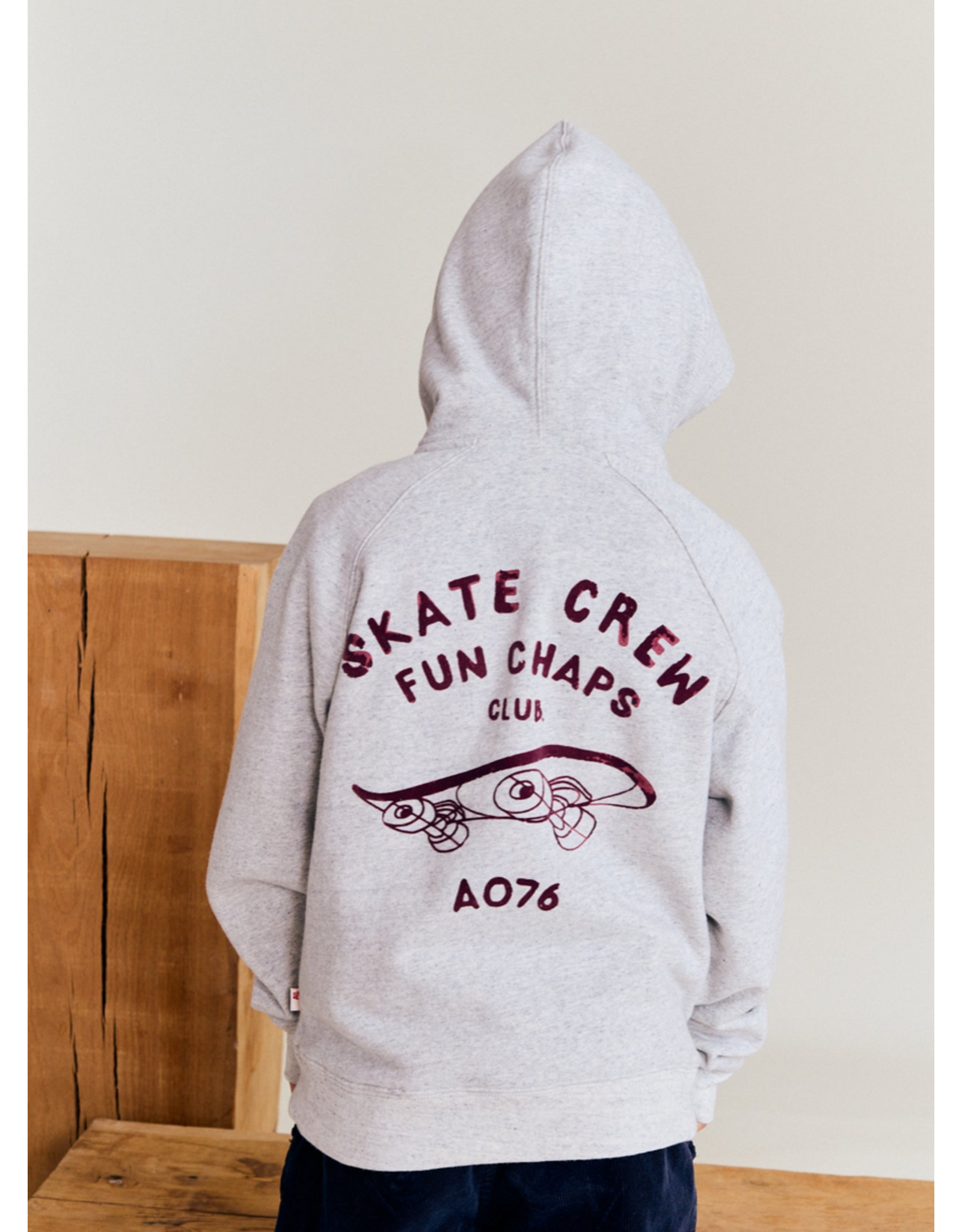 AO76 hoodie Lenny grey melange