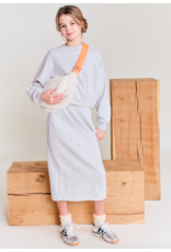 AO76 jurk sweater guri grey melange