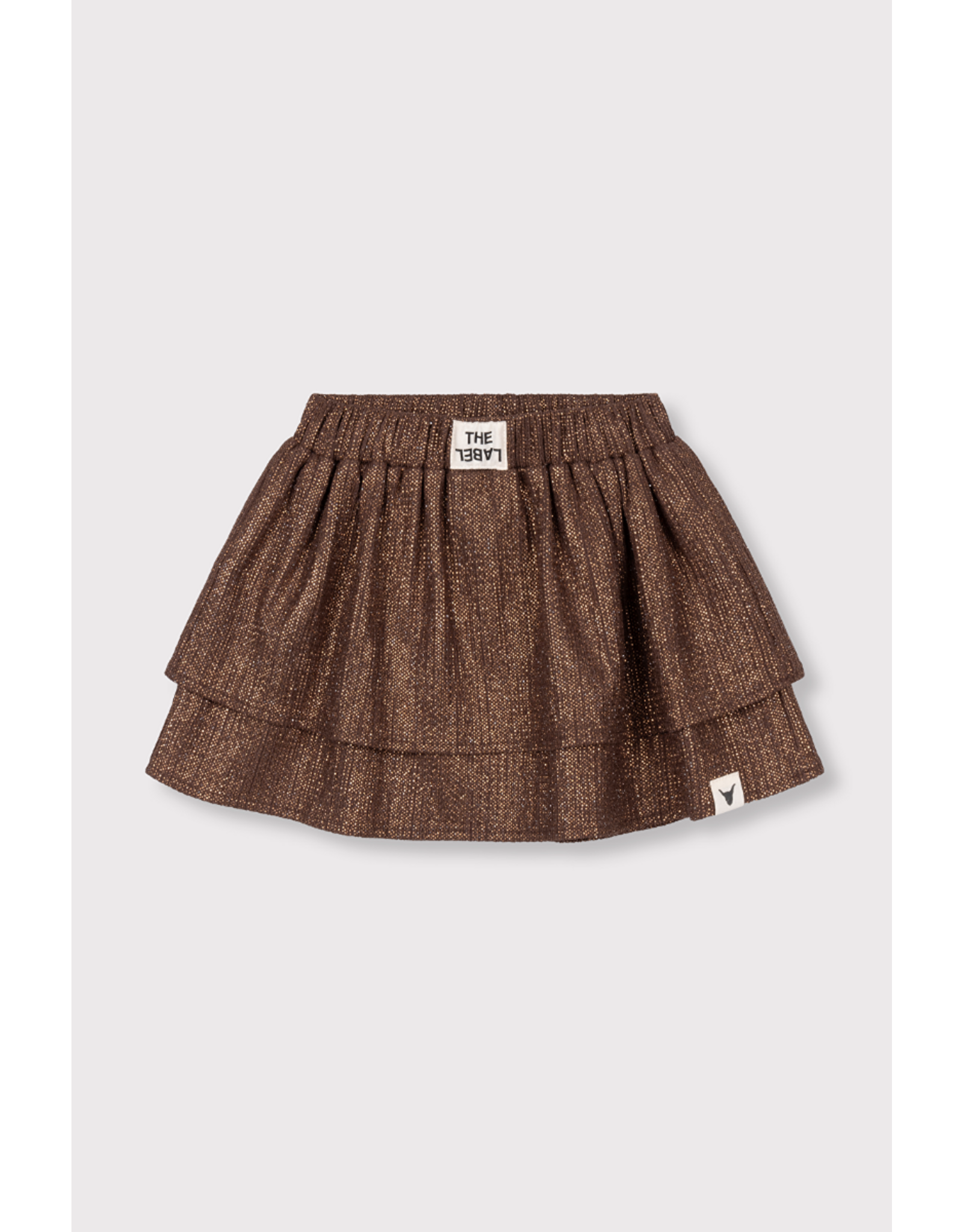 Alix mini rok glitter warm brown