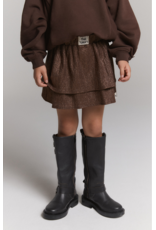 Alix mini rok glitter warm brown