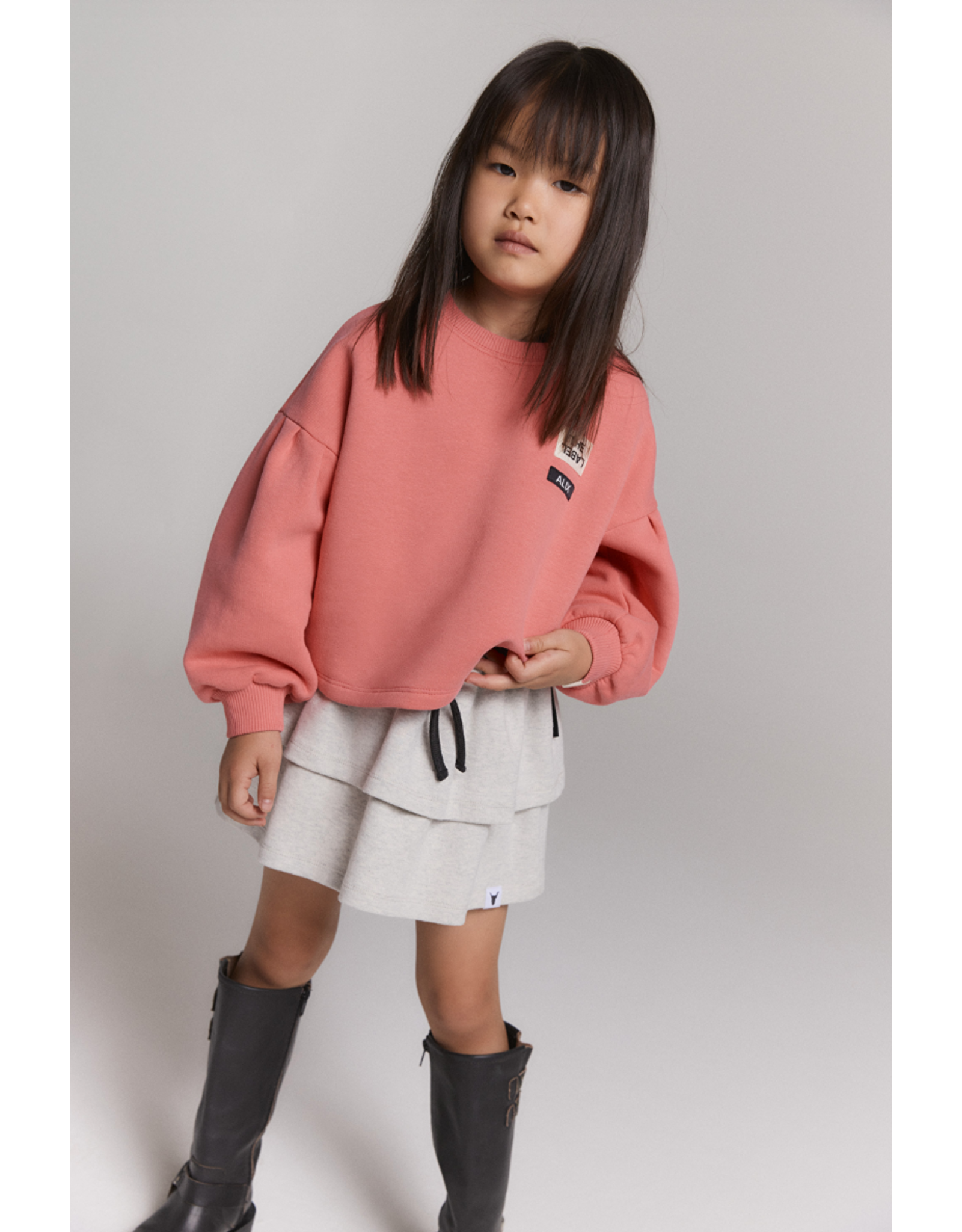 Alix mini sweater cropped bright coral