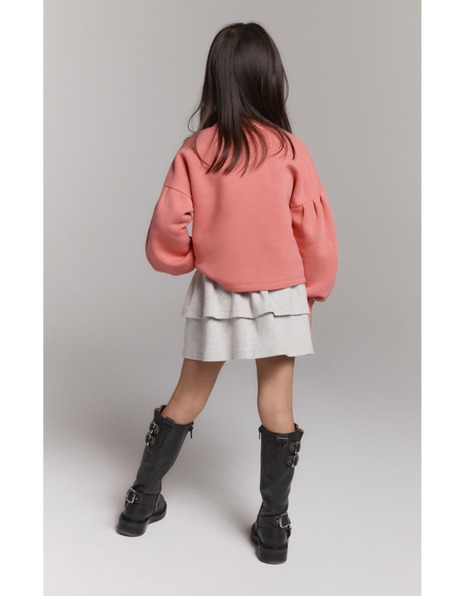 Alix mini sweater cropped bright coral