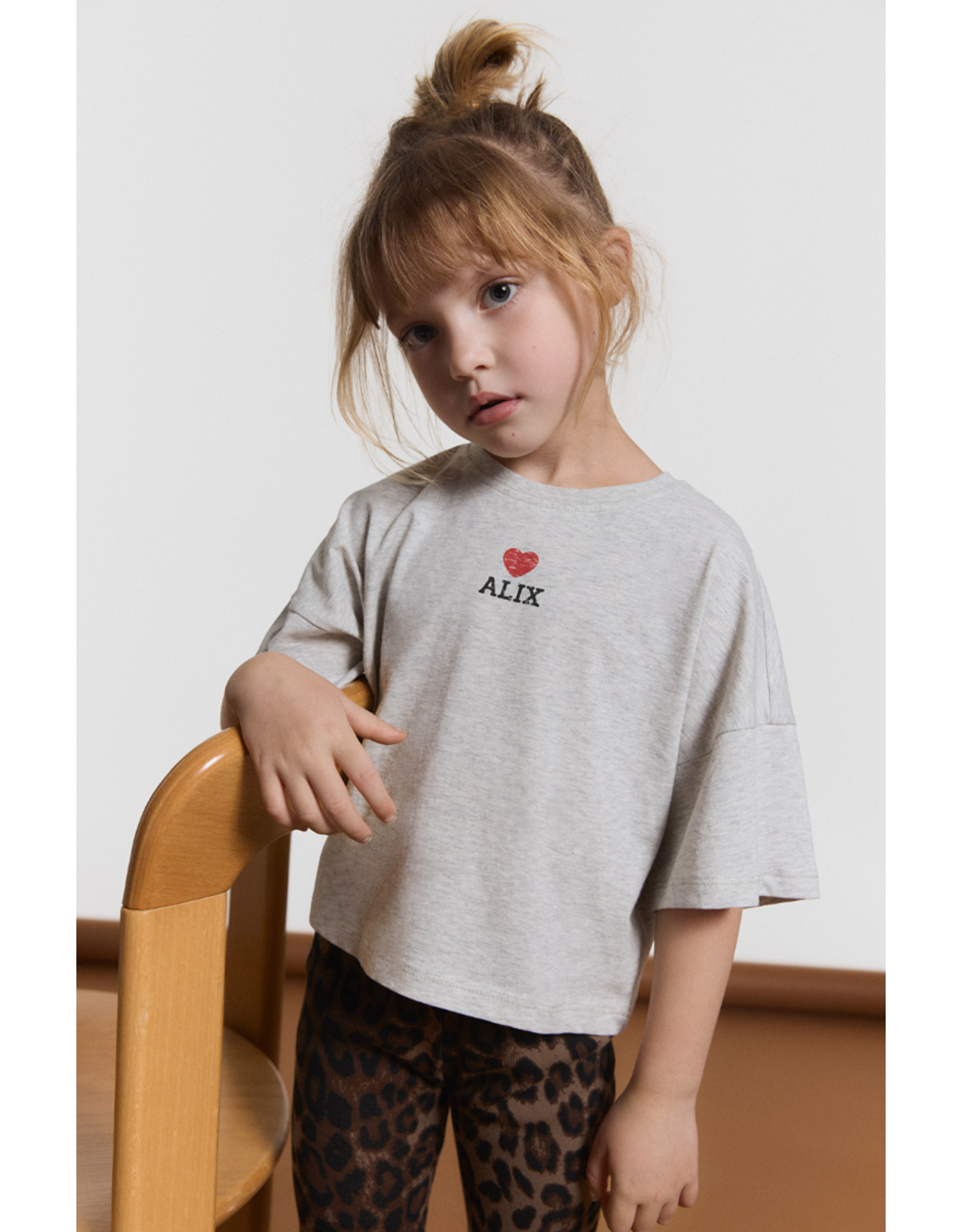 Alix mini t-shirt grey melange Alix hartje