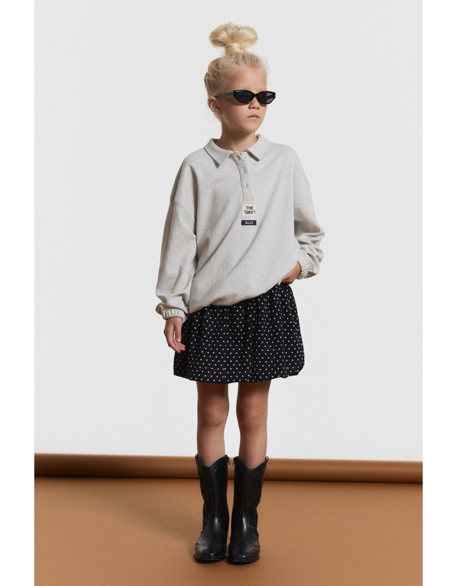 Alix mini rok dots black white