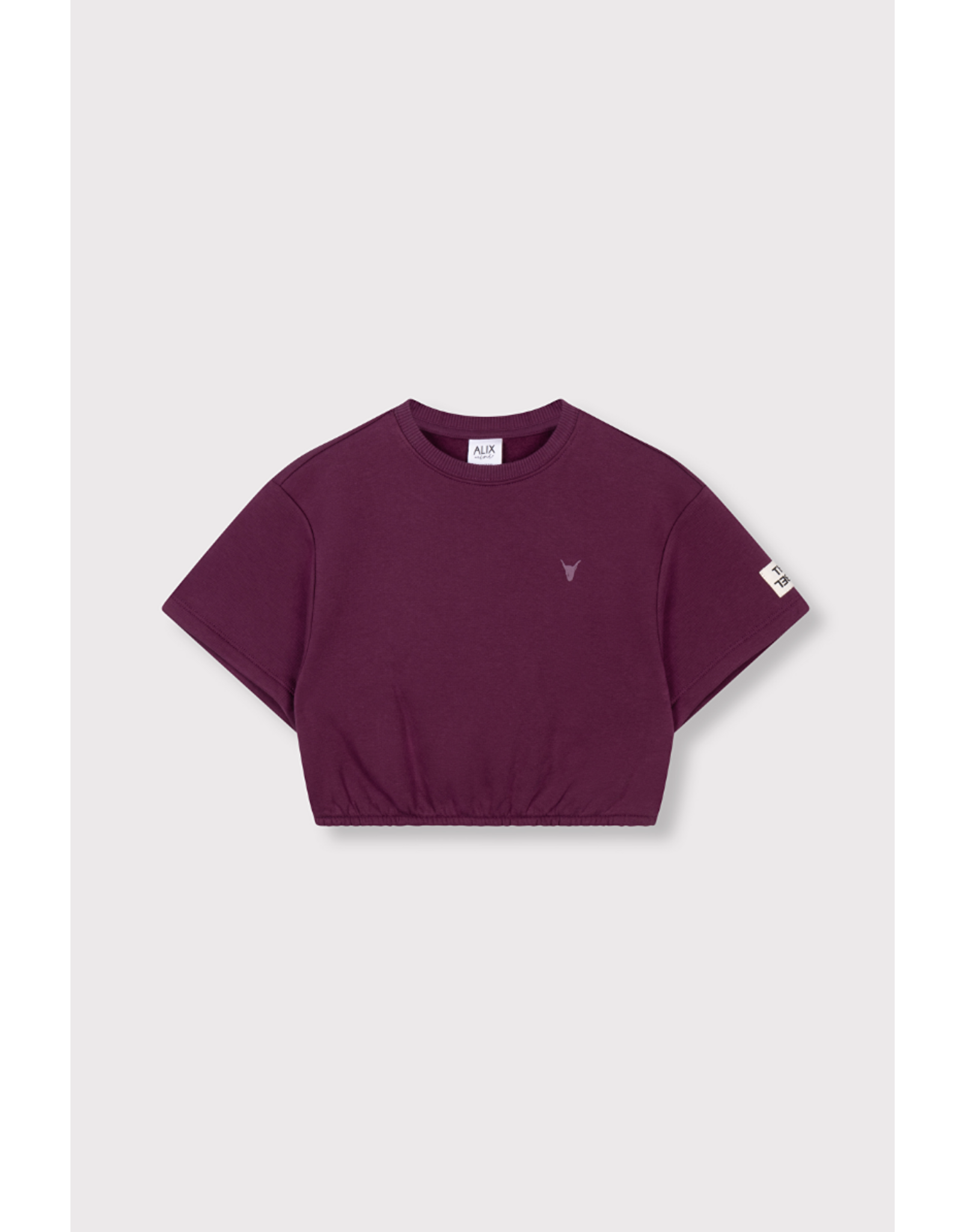 Alix mini sweater logo aubergine