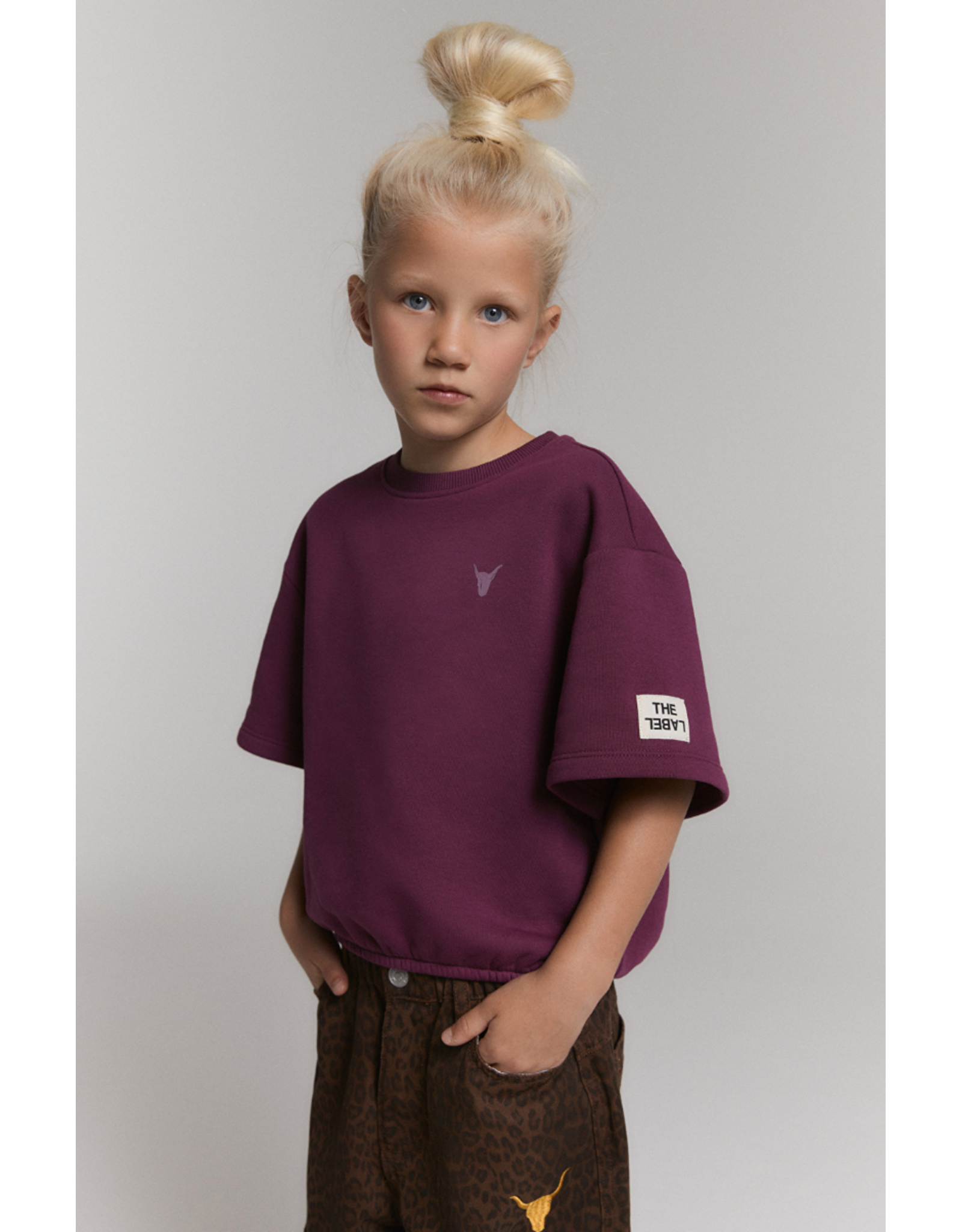 Alix mini sweater logo aubergine