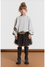 Alix mini sweater grey melange logo hartje