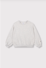 Alix mini sweater grey melange logo hartje