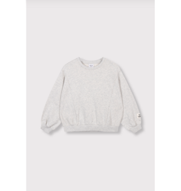 Alix mini sweater grey melange logo hartje