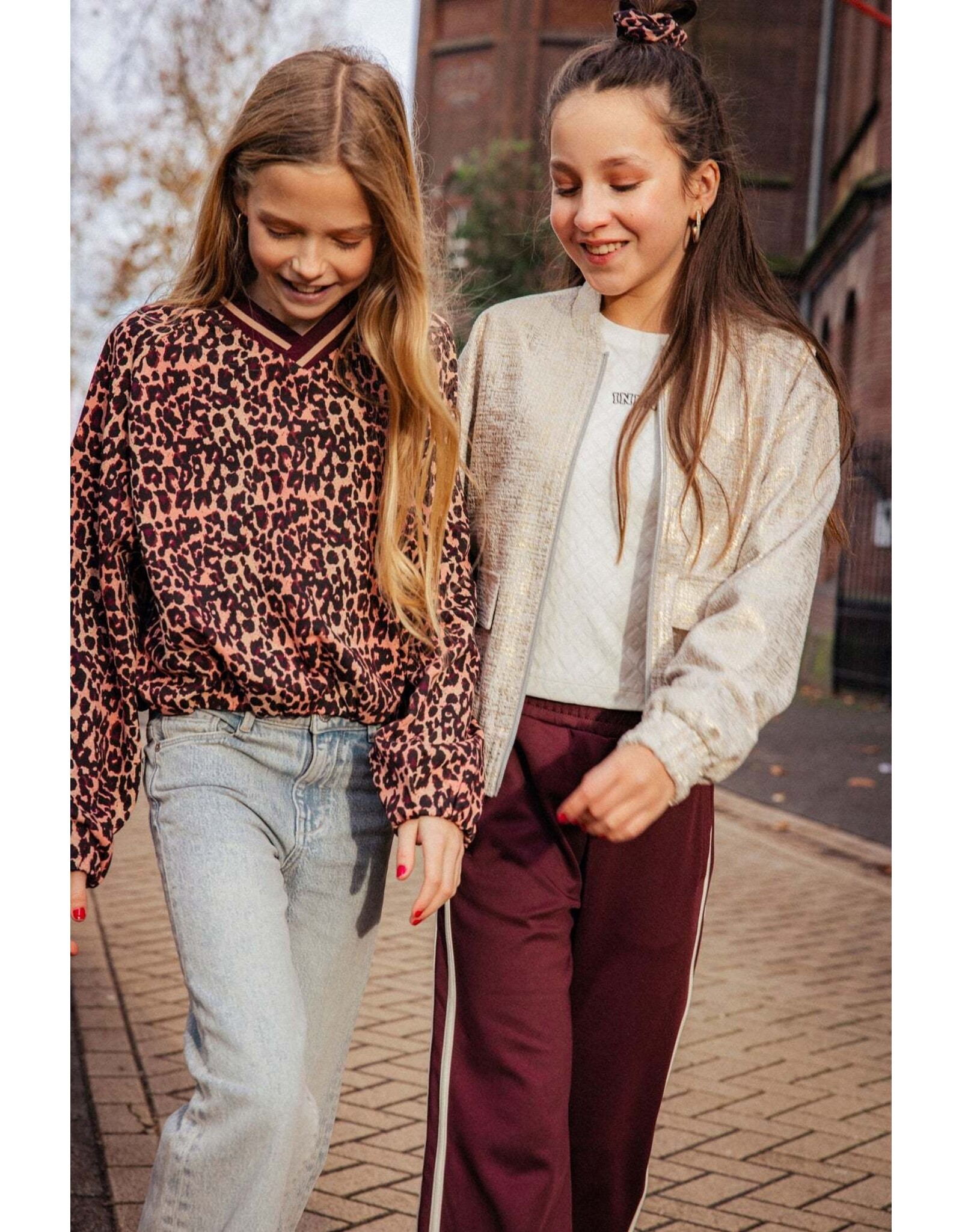 Indian Blue Jeans sweater leopard fig