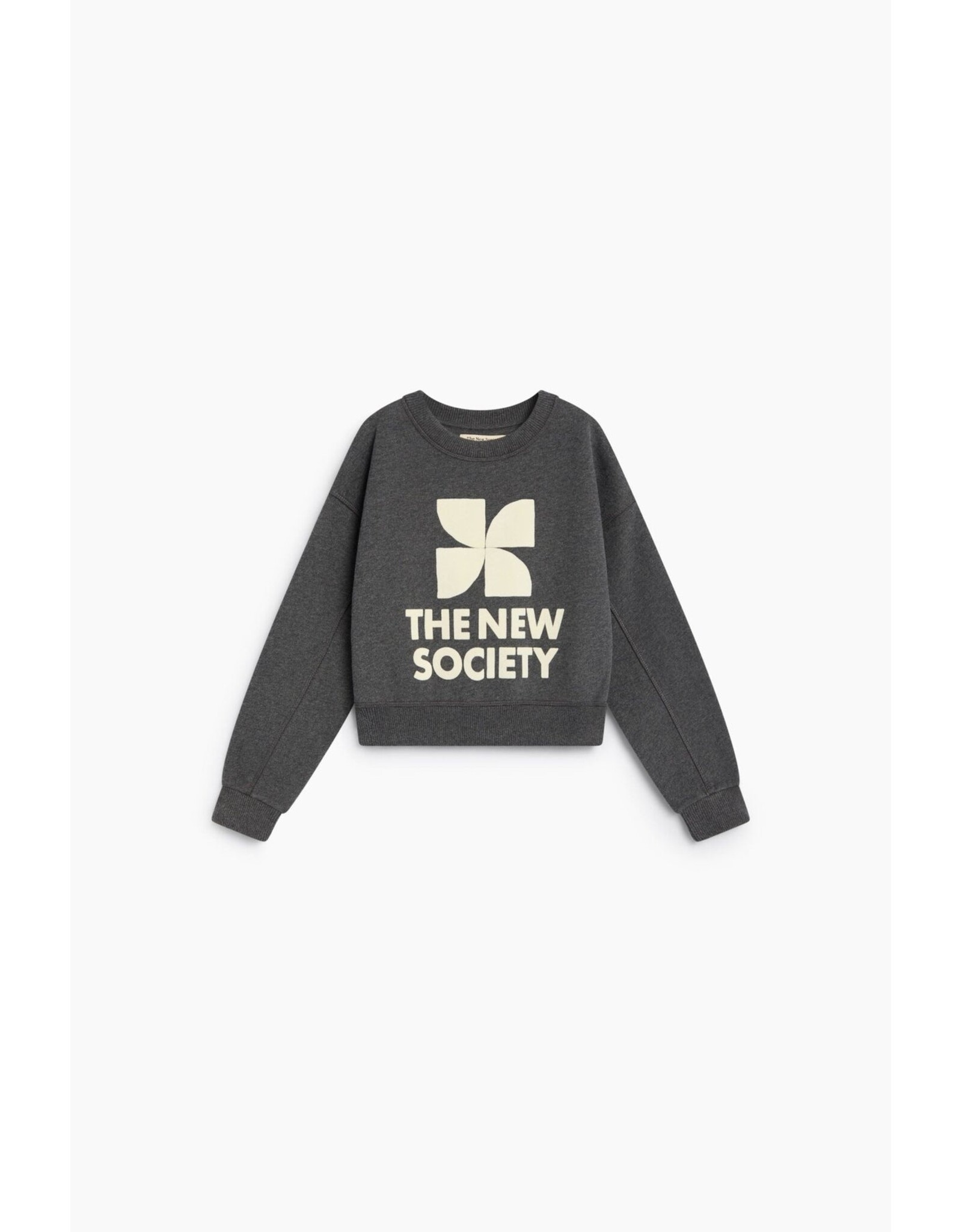 the new society sweater logo dark grey