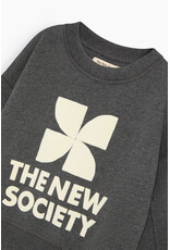 the new society sweater logo dark grey