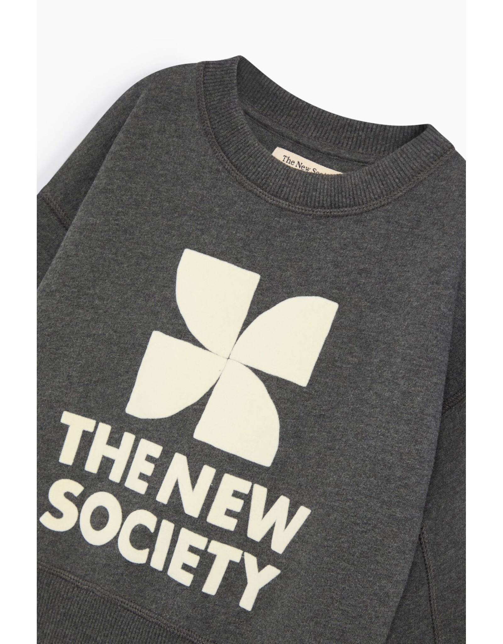 the new society sweater logo dark grey