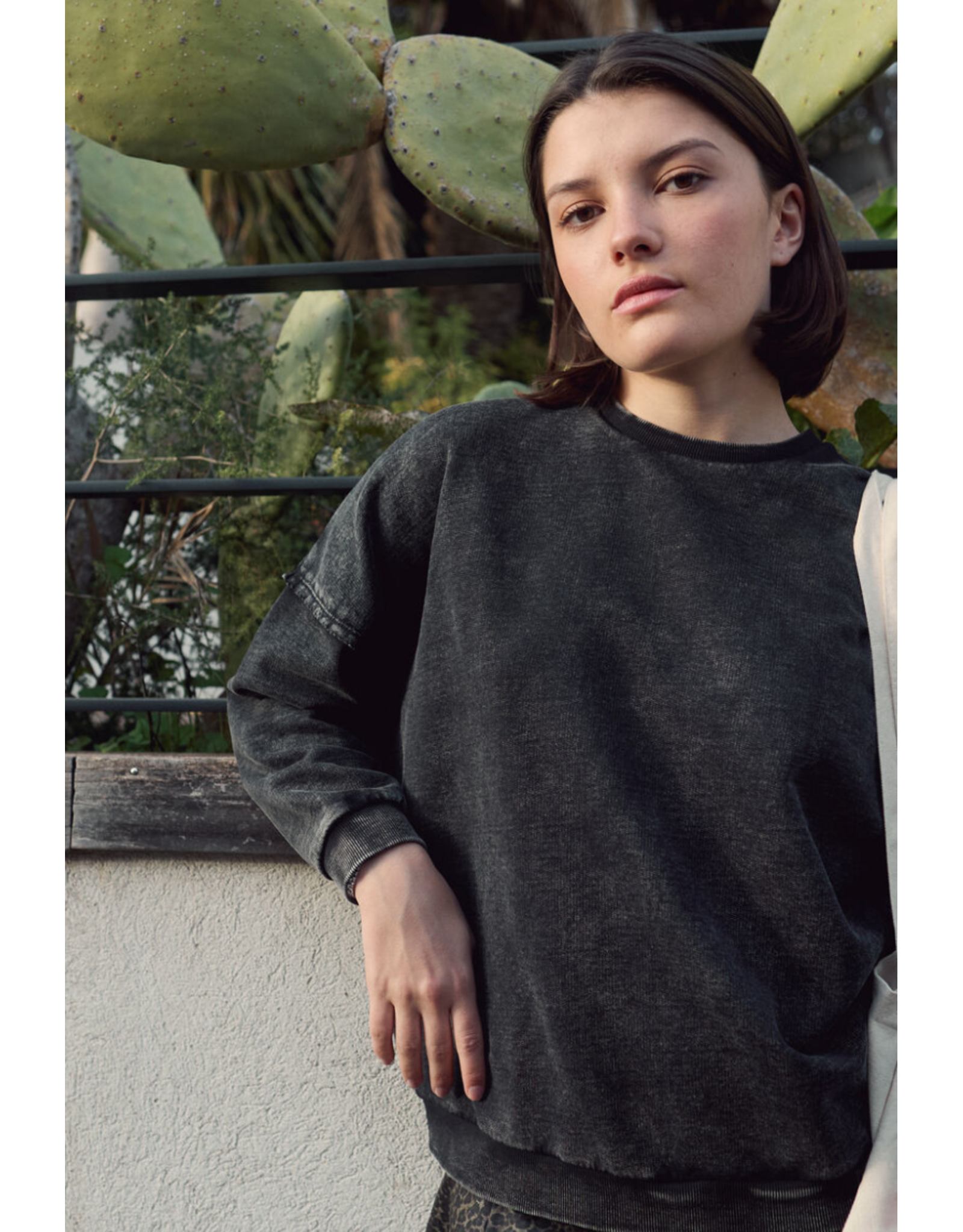 Le temps des cérises sweater Merygi black kers leopard