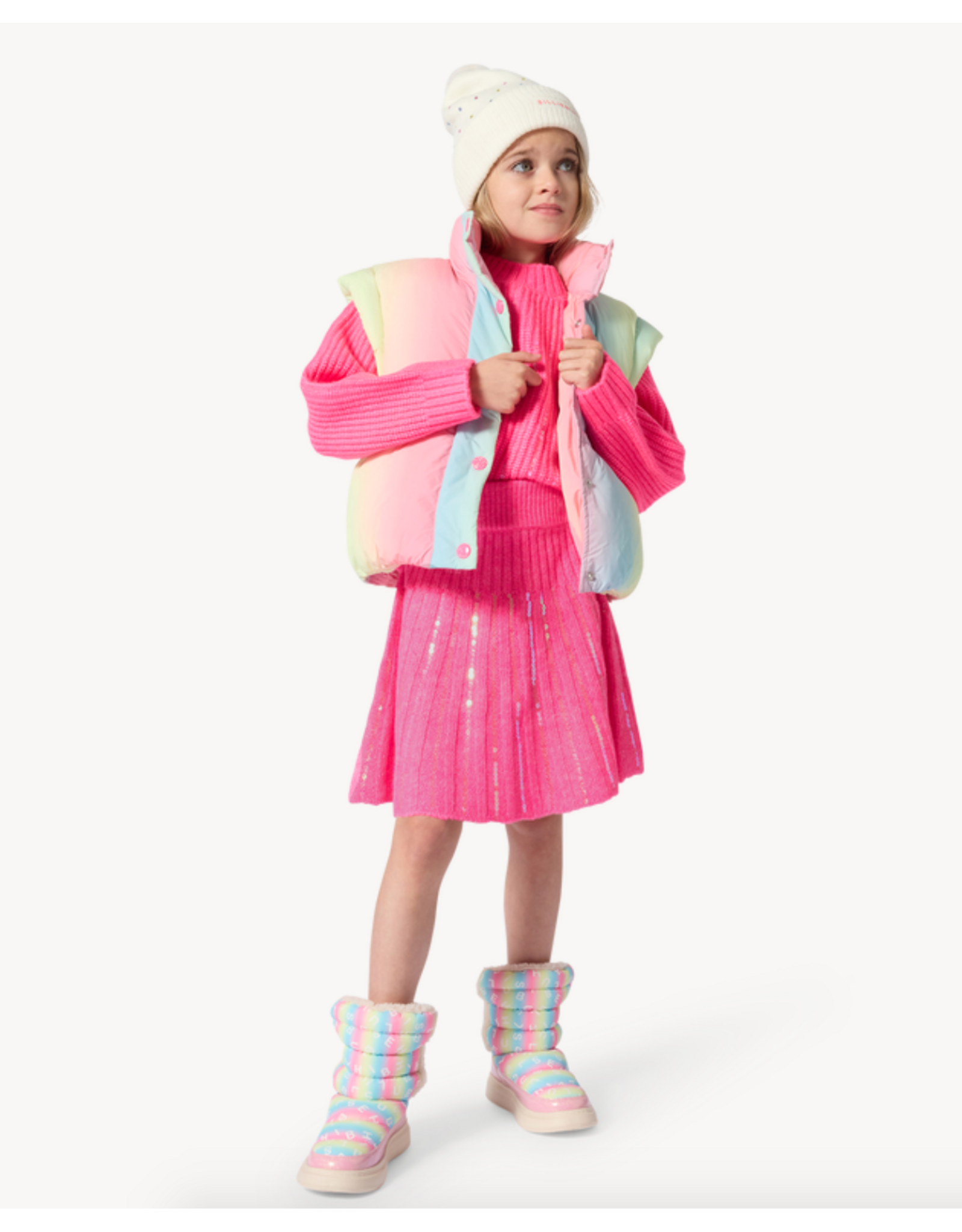 Billieblush pull pink paillet