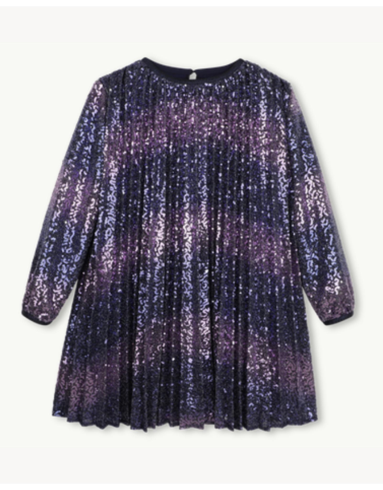 Billieblush jurk plissé paillet marine