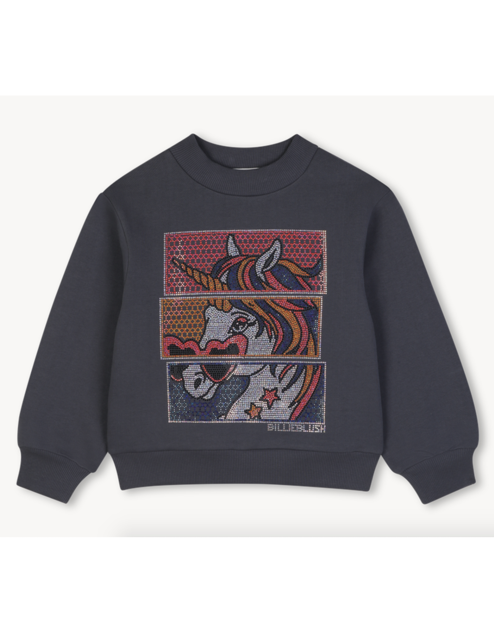 Billieblush sweater grey unicorn glitter