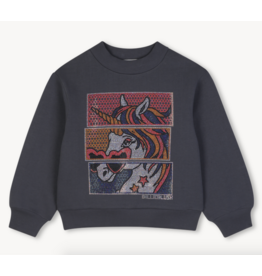 Billieblush sweater grey unicorn glitter