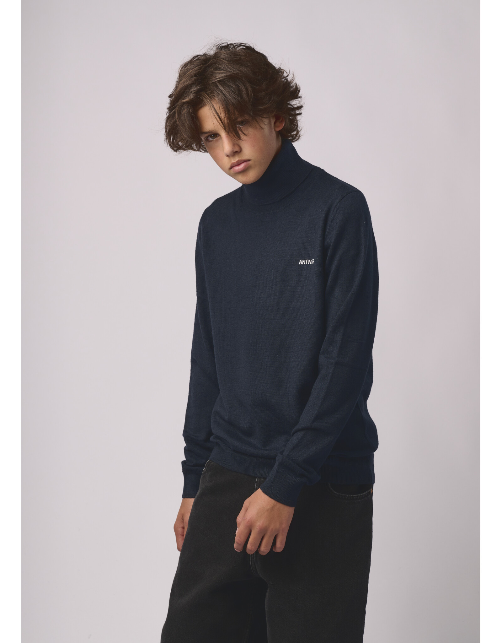 ANTWRP pull rolkraag ink blue