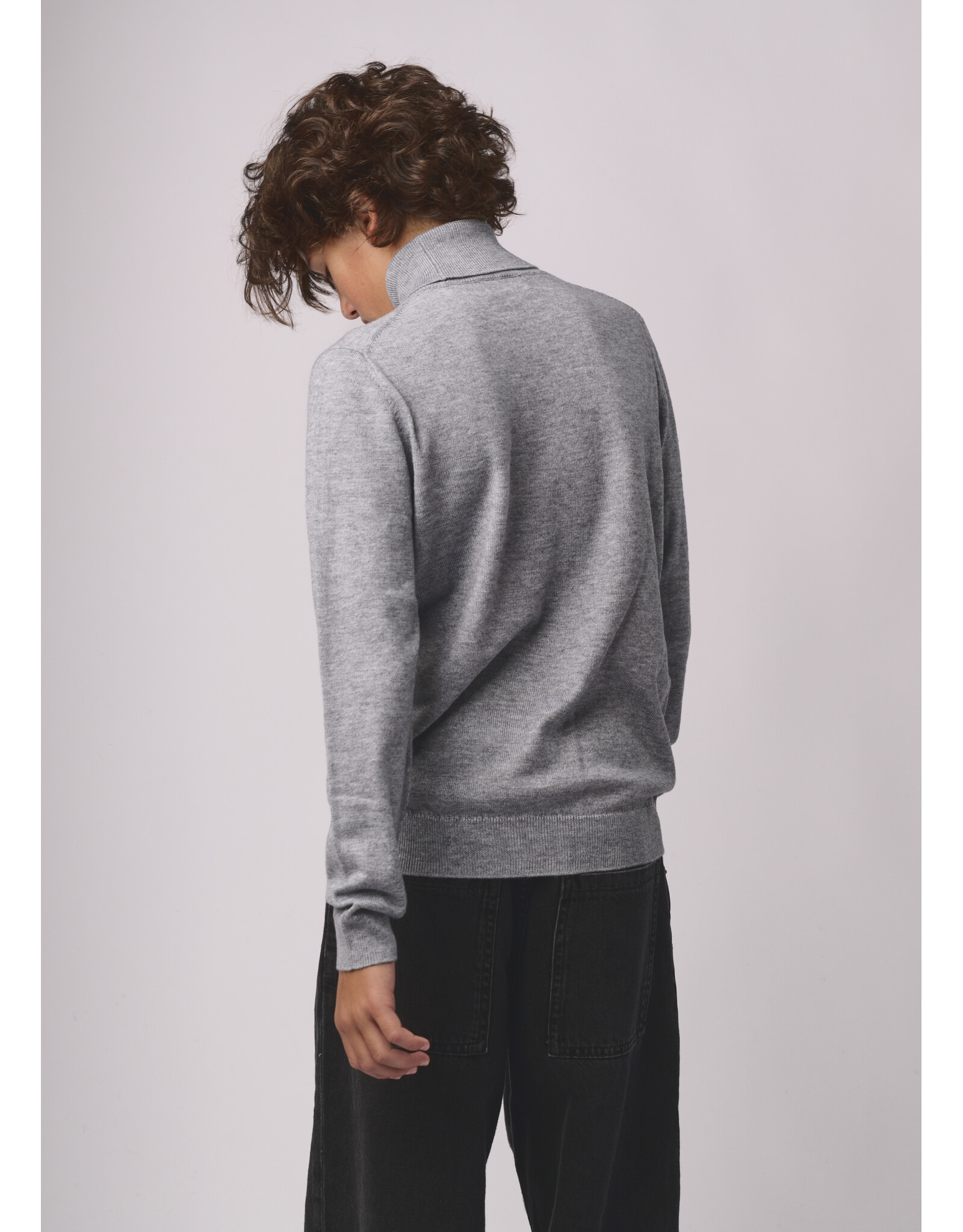 ANTWRP pull rolkraag grey chine