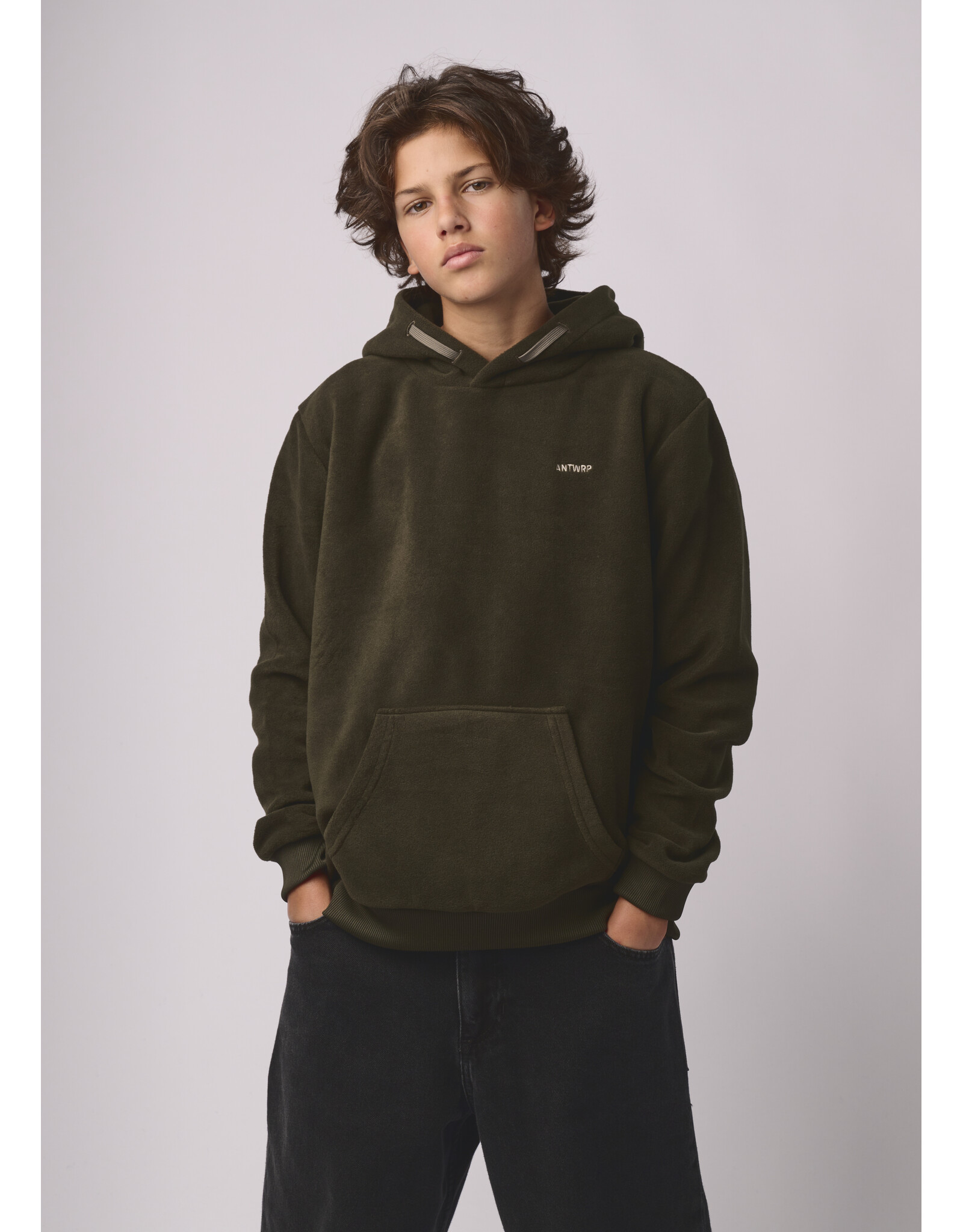 ANTWRP hoodie fleece evergreen