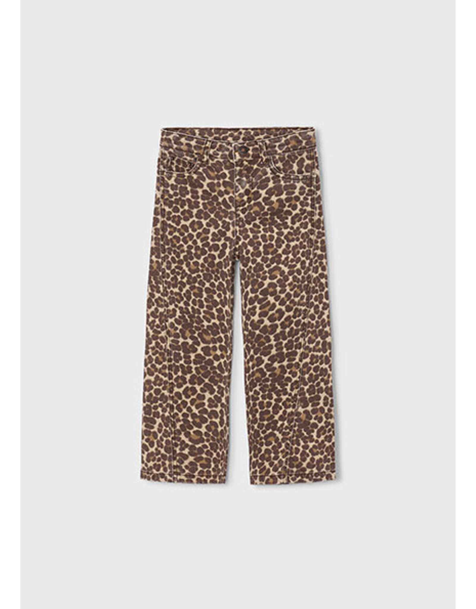 Mayoral wijde broek leopard beige
