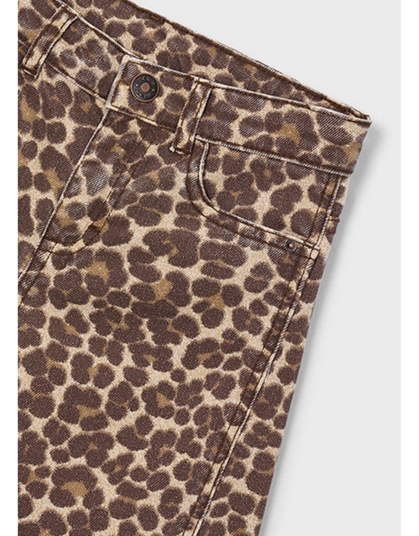 Mayoral wijde broek leopard beige