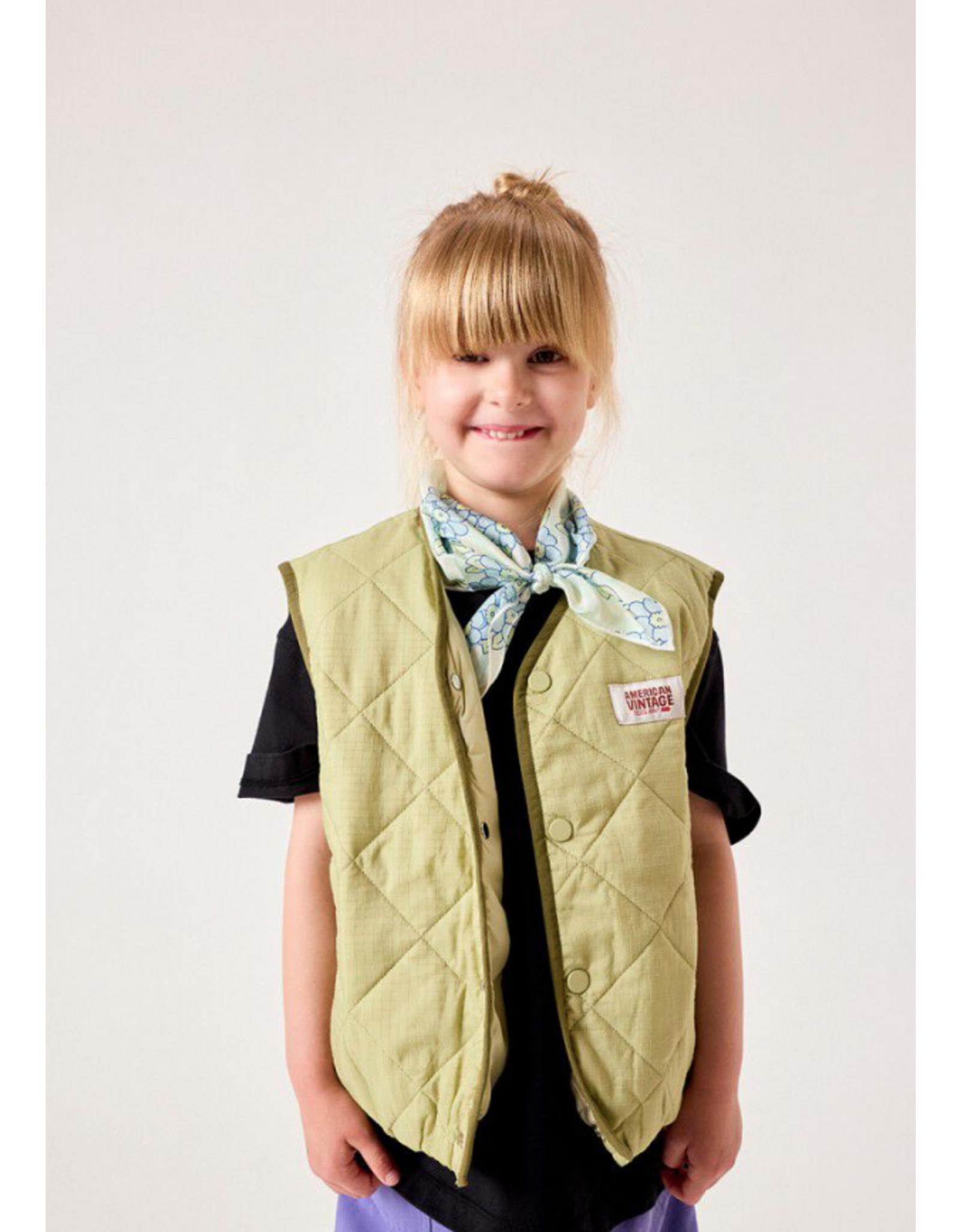 American Vintage mouwloos jasje yupibam reptile
