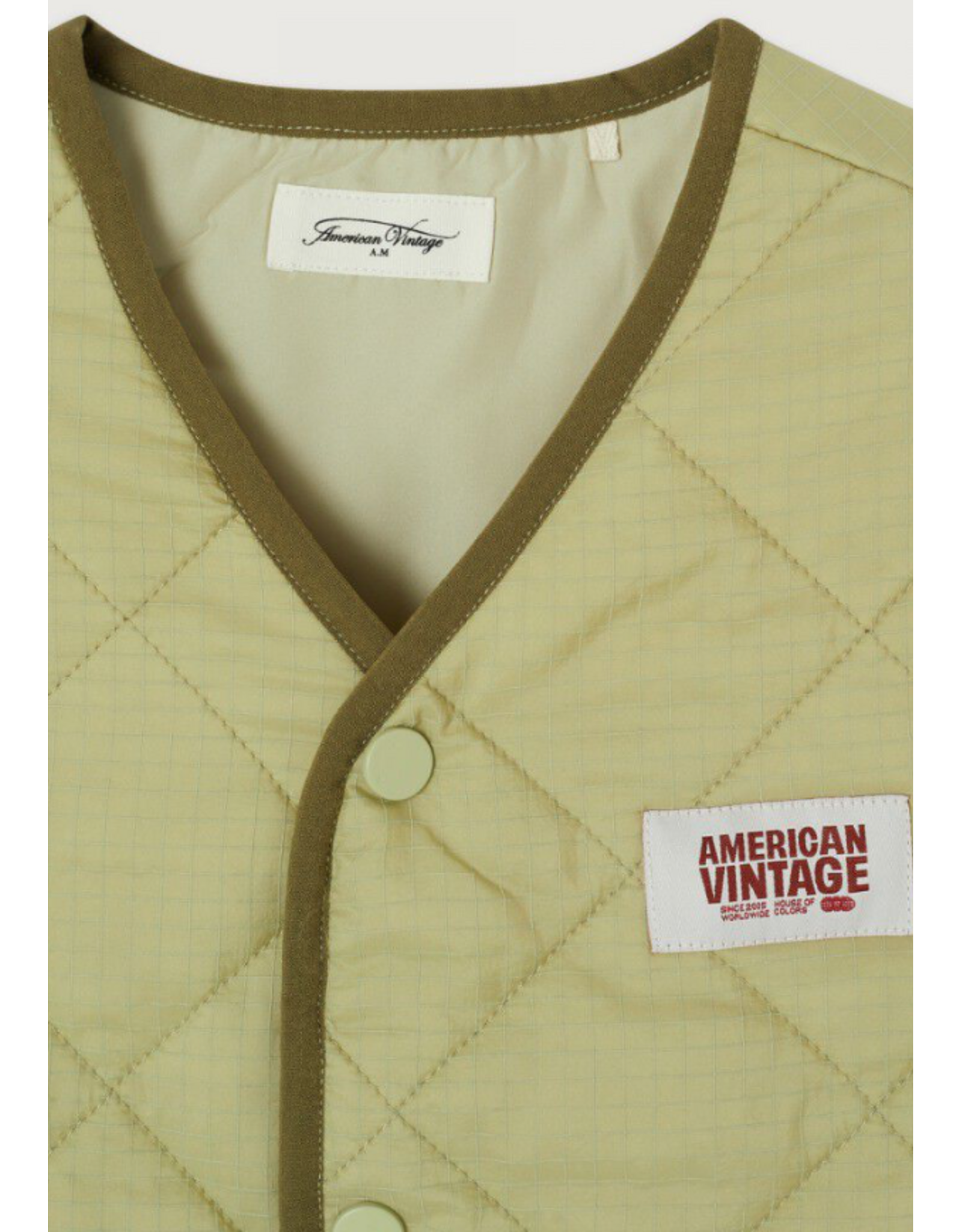 American Vintage mouwloos jasje yupibam reptile
