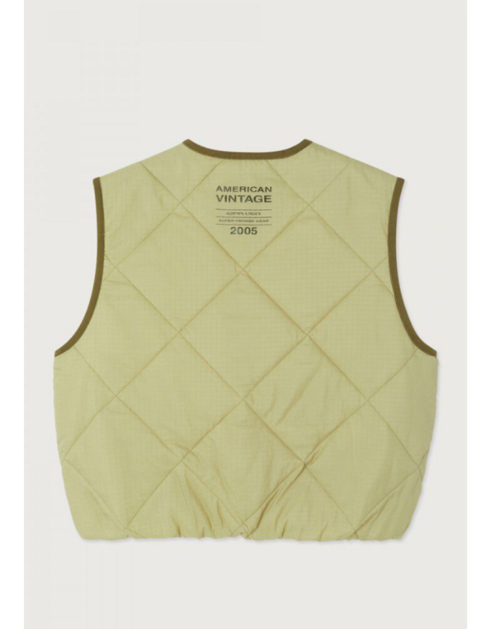 American Vintage mouwloos jasje yupibam reptile