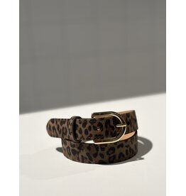 ADL lederen riem leopard
