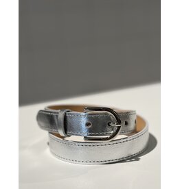 ADL Lederen riem zilver