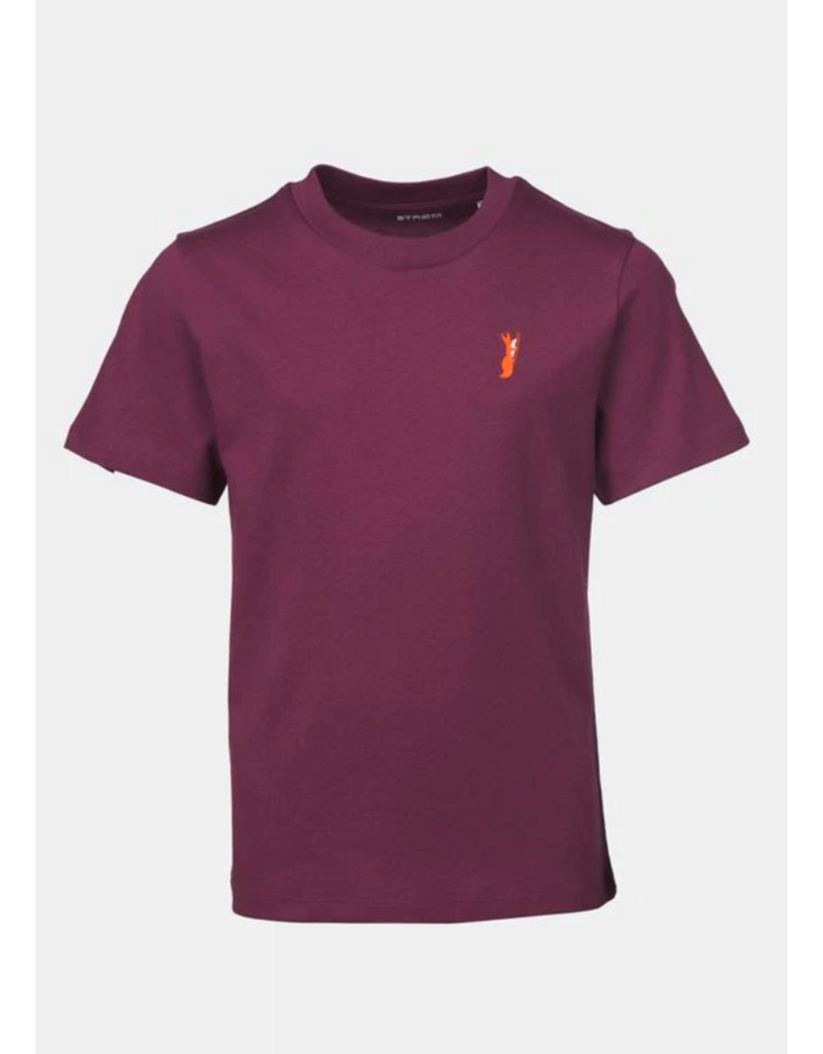 Strom T-shirt squirrel deep merlot