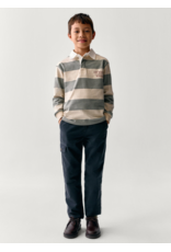 the boston kids gestreepte polosweater moss