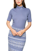 T-shirt met rolkraag