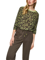 Marccain Sports Slip-on blouse met luipaard print