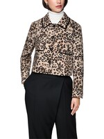 Jasje van scuba-jersey met luipaardprint
