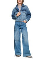 Spijkerjasje met sierknoop