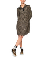 Marccain Sports Viscosejurk met luipaardprint en ruches