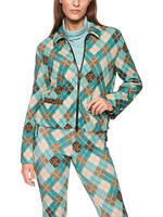 Marccain Sports Scuba-jas met argyle en luipaarddetails