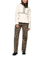 Marccain Sports Fleecetrui met details in luipaardlook