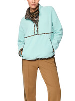 Marccain Sports Fleecetrui met details in luipaardlook
