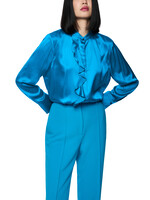Zijden blouse met volant