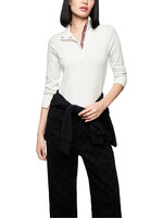 Marccain Sports Geribd shirt met glanzende kraag